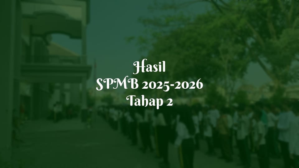 Hasil SPMB 2025-2026 Tahap 2